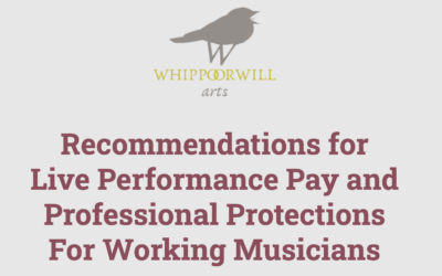 Press Release: Recommendations for live musician pay